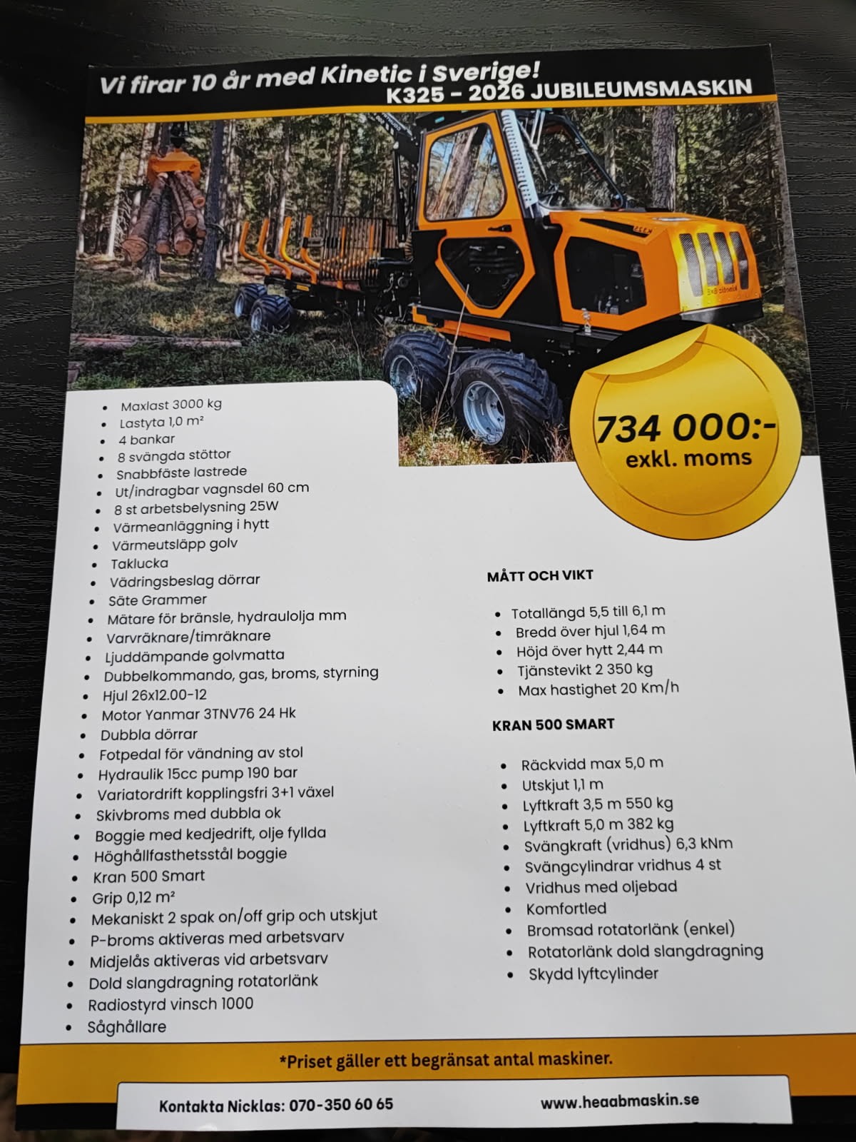 Kinetic 10 år 325-2026 Jubileumsmaskin