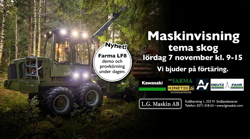 Maskinvisning p&aring; LG Maskin i Sm&aring;lansstenar